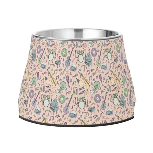 Fressnapf für Hunde mit Musik, Cartoon, rutschfest, Edelstahl, für kleine Haustiere, Schnurrhaar, Entlastung Fressnapf für Hunde mit Musik, Cartoon, rutschfest, Edelstahl, für kleine Haustiere, Schnurrhaar, Entlastung von Wudan