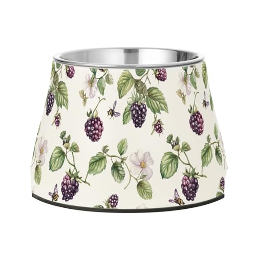 Frisches Dewberry Fruit White Bowls für Haustiere mit Ständer, Edelstahl, Katzen-Futternäpfe für liebenswerte Haustiere Frisches Dewberry Fruit White Bowls für Haustiere mit Ständer, Edelstahl, Katzen-Futternäpfe für liebenswerte Haustiere von Wudan