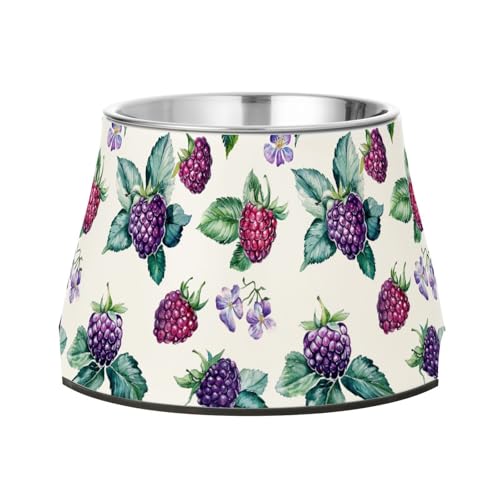 Frisches Dewberry Fruit White Pets Futternäpfe aus Edelstahl, für Hunde, Katzen, Kaninchen, Vögel, Schnurrhaare Frisches Dewberry Fruit White Pets Futternäpfe aus Edelstahl, für Hunde, Katzen, Kaninchen, Vögel, Schnurrhaare von Wudan