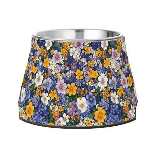 Frühlingsblumen Zeckensamen, blauer erhöhter Wassernapf für Haustiere, Edelstahl, für Hunde, Katzen, Kaninchen, Vögel, Schnurrhaar, Müdigkeit Frühlingsblumen Zeckensamen, blauer erhöhter Wassernapf für Haustiere, Edelstahl, für Hunde, Katzen, Kaninchen, Vögel, Schnurrhaar, Müdigkeit von Wudan
