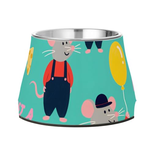 Futternäpfe mit Cartoon-Tiermotiv, erhöhter Edelstahl-Futternapf für kleine Hunde, Schnurrhaar-freundlich, Grün Futternäpfe mit Cartoon-Tiermotiv, erhöhter Edelstahl-Futternapf für kleine Hunde, Schnurrhaar-freundlich, Grün von Wudan