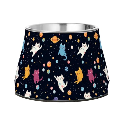 Futternapf für mittelgroße Hunde, Weltraumkatzen, Planeten, Sterne, Haustiere, verbesserter Edelstahl, für mittelgroße Hunde Futternapf für mittelgroße Hunde, Weltraumkatzen, Planeten, Sterne, Haustiere, verbesserter Edelstahl, für mittelgroße Hunde von Wudan