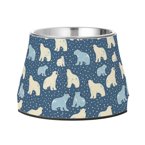 Futternapf mit Cartoon-Eisbär-Sternen, für Haustiere, rutschfest, Edelstahl, für mittelgroße Hunde, Schnurrhaar, Müdigkeit, Blau Futternapf mit Cartoon-Eisbär-Sternen, für Haustiere, rutschfest, Edelstahl, für mittelgroße Hunde, Schnurrhaar, Müdigkeit, Blau von Wudan
