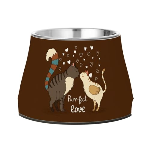 Futternapf mit Ständer aus Edelstahl, Cartoon-Design, Katzenliebhaber, für kleine Haustiere, Schnurrhaare Futternapf mit Ständer aus Edelstahl, Cartoon-Design, Katzenliebhaber, für kleine Haustiere, Schnurrhaare von Wudan