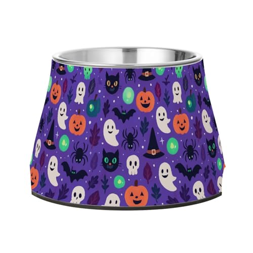 Halloween Ghosts lila Näpfe für Haustiere, rutschfest, Edelstahl, Metall, Haustiernäpfe für Hunde, Katzen, Kaninchen, Vögel, bequeme Fütterung Halloween Ghosts lila Näpfe für Haustiere, rutschfest, Edelstahl, Metall, Haustiernäpfe für Hunde, Katzen, Kaninchen, Vögel, bequeme Fütterung von Wudan