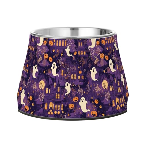 Halloween Gothic Castle Purple Witch Feed Dog Bowl Non Slip Stainless Steel Pets Bowl Stand for Slow Feed Dogs Slow Down Eating Halloween Gothic Castle Purple Witch Feed Dog Bowl Non Slip Stainless Steel Pets Bowl Stand for Slow Feed Dogs Slow Down Eating von Wudan
