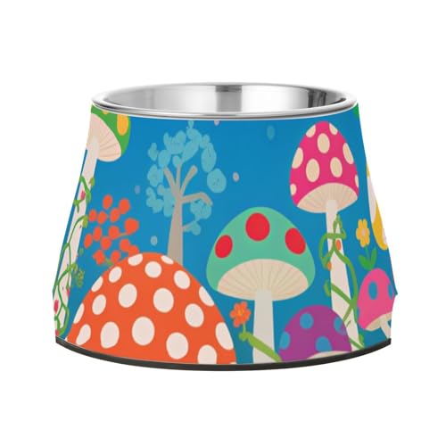 Magic Mushroom Scene Feed Dog Bowl Elevated Stainless Steel Feeder Pets Bowl for Slow Feed Cats Whisker Relief Magic Mushroom Scene Feed Dog Bowl Elevated Stainless Steel Feeder Pets Bowl for Slow Feed Cats Whisker Relief von Wudan