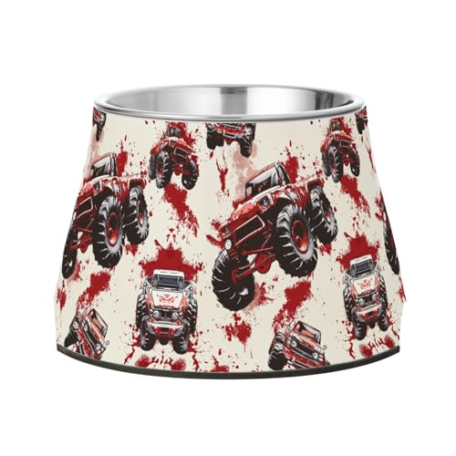 Monsters Tie Dye Ttrucks Roter erhöhter Haustier-Wassernapf mit Ständer, Edelstahl, Katzen, grundlegende Näpfe für liebenswertes Haustier, bequemes Füttern Monsters Tie Dye Ttrucks Roter erhöhter Haustier-Wassernapf mit Ständer, Edelstahl, Katzen, grundlegende Näpfe für liebenswertes Haustier, bequemes Füttern von Wudan
