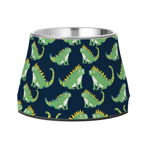 Nette Leguane, marineblaue Haustier-Futternapf mit Ständer, Edelstahl, Haustier-Schüssel für langsames Füttern, Katzen, Schnurrhaar, Müdigkeit Nette Leguane, marineblaue Haustier-Futternapf mit Ständer, Edelstahl, Haustier-Schüssel für langsames Füttern, Katzen, Schnurrhaar, Müdigkeit von Wudan
