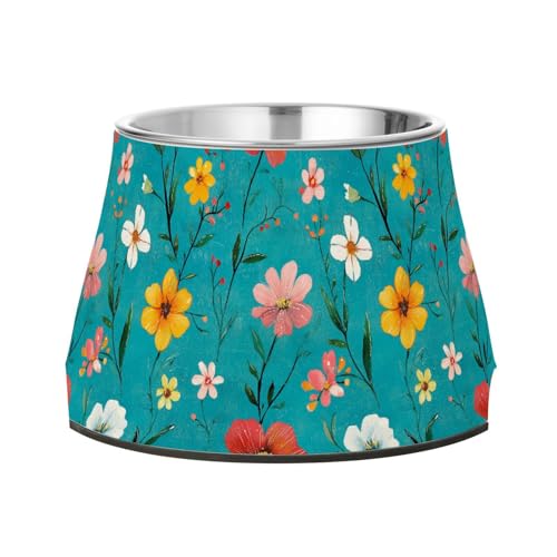 Retro Oberonia Wassernapf für mittelgroße Hunde, erhöhter Wassernapf mit Ständer, Edelstahl, für mittelgroße Hunde, Türkis Retro Oberonia Wassernapf für mittelgroße Hunde, erhöhter Wassernapf mit Ständer, Edelstahl, für mittelgroße Hunde, Türkis von Wudan