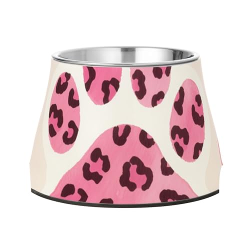 Rosa Welpen- und Pfotenmuster Hunde Futter Wassernapf Erhöhter Edelstahl Katzen Futternapf für Hunde Katzen Kaninchen Vögel Schnurrhaare Relief Rosa Welpen- und Pfotenmuster Hunde Futter Wassernapf Erhöhter Edelstahl Katzen Futternapf für Hunde Katzen Kaninchen Vögel Schnurrhaare Relief von Wudan