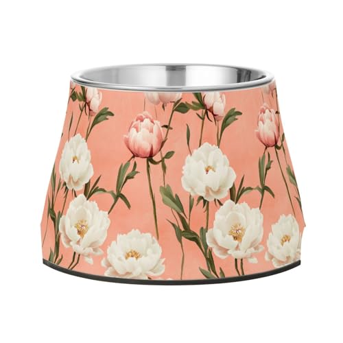 Rustikale Pfingstrosennapf für Hunde, rutschfest, Edelstahl, Katzenfutter für langsames Füttern, Katzen, bequemes Füttern Rustikale Pfingstrosennapf für Hunde, rutschfest, Edelstahl, Katzenfutter für langsames Füttern, Katzen, bequemes Füttern von Wudan