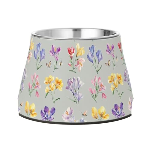 Safari Freesia Hundenapf, verbesserter Edelstahl, Katzenfutter, für langsames Füttern, für Katzen, Schnurrhaar, Grau Safari Freesia Hundenapf, verbesserter Edelstahl, Katzenfutter, für langsames Füttern, für Katzen, Schnurrhaar, Grau von Wudan