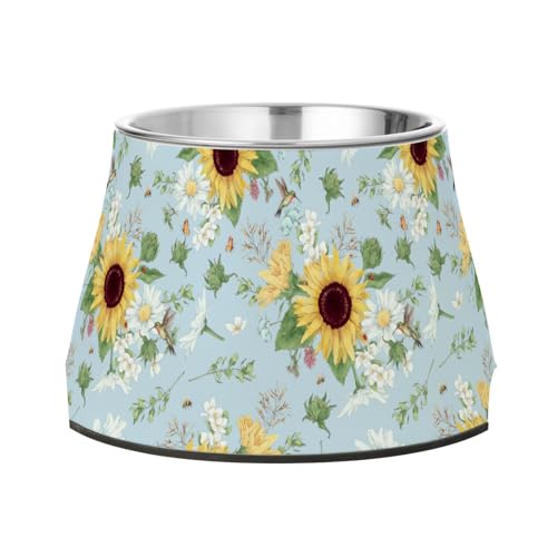 Sonnenblume Vogel Hunde Futternäpfe mit Ständer Edelstahl Katzen Futternapf für Hunde Katzen Kaninchen Vögel Komfort Fütterung Sonnenblume Vogel Hunde Futternäpfe mit Ständer Edelstahl Katzen Futternapf für Hunde Katzen Kaninchen Vögel Komfort Fütterung von Wudan