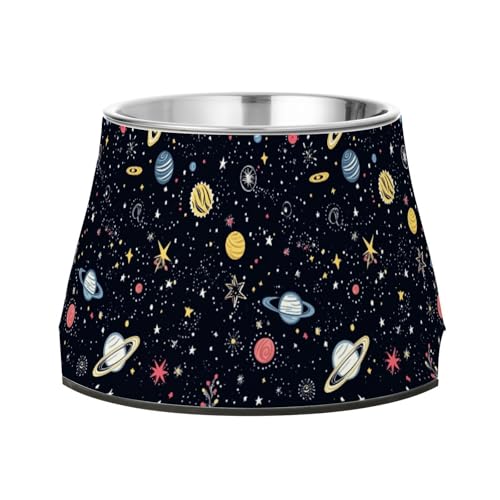 Space Stars Sky Cosmic Planet Schalen für Haustiere, erhöhter Edelstahl-Katzen-Futternapf für liebevolle Haustier-Schnurrhaare Space Stars Sky Cosmic Planet Schalen für Haustiere, erhöhter Edelstahl-Katzen-Futternapf für liebevolle Haustier-Schnurrhaare von Wudan