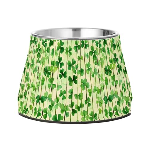 St.Patrick's Green Shamrocks Napf für Haustiere, rutschfest, Edelstahl, Katzenfutter für kleine Haustiere, Schnurrhaare St.Patrick's Green Shamrocks Napf für Haustiere, rutschfest, Edelstahl, Katzenfutter für kleine Haustiere, Schnurrhaare von Wudan