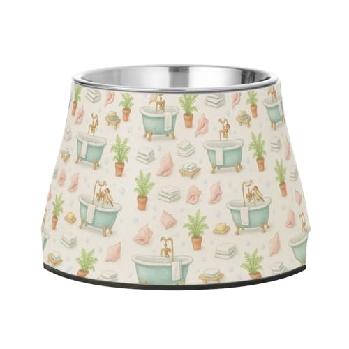 Storybook Futternapf für das Badezimmer, nahtlos, Tapete, rutschfest, Edelstahl, für langsames Füttern, Katzen verlangsamen Fressen Storybook Futternapf für das Badezimmer, nahtlos, Tapete, rutschfest, Edelstahl, für langsames Füttern, Katzen verlangsamen Fressen von Wudan
