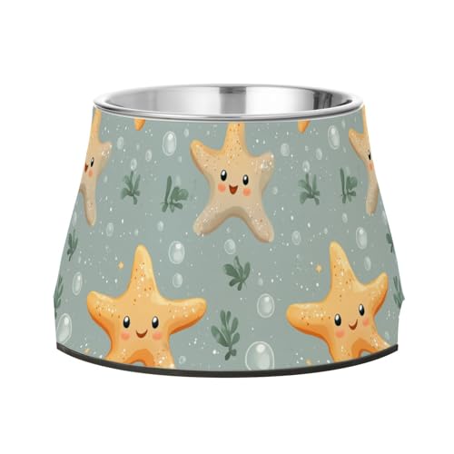 Süßer Seestern-Wassernapf für kleine Hunde, Edelstahl, für kleine Hunde, Schnurrhaar-freundlich, Grau Süßer Seestern-Wassernapf für kleine Hunde, Edelstahl, für kleine Hunde, Schnurrhaar-freundlich, Grau von Wudan