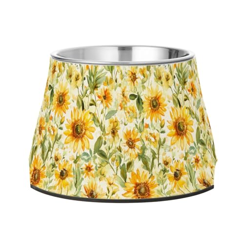 Sunflower Summer Gloden Futternapf für Hunde, rutschfest, Edelstahl, für Katzen, Kaninchen, Vögel, bequeme Fütterung Sunflower Summer Gloden Futternapf für Hunde, rutschfest, Edelstahl, für Katzen, Kaninchen, Vögel, bequeme Fütterung von Wudan