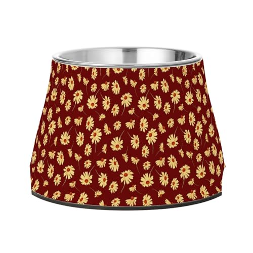 Sunflowers Retro Napf für Hunde, rutschfest, Edelstahl, Katzennäpfe für mittelgroße Hunde, bequemes Füttern Sunflowers Retro Napf für Hunde, rutschfest, Edelstahl, Katzennäpfe für mittelgroße Hunde, bequemes Füttern von Wudan