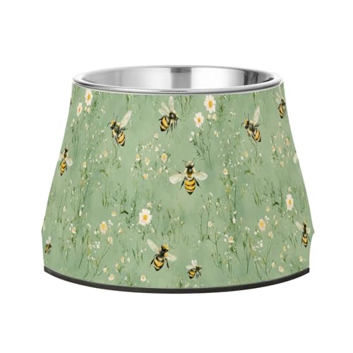 Sweet Bees Wasser- und Futternapf für mittelgroße Hunde, Salbeigrün Sweet Bees Wasser- und Futternapf für mittelgroße Hunde, Salbeigrün von Wudan