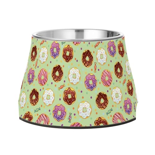 Sweet Donuts Futternäpfe für Haustiere, erhöhter Edelstahl-Katzenfutter für mittelgroße Hunde, Schnurrhaarfreundlich Sweet Donuts Futternäpfe für Haustiere, erhöhter Edelstahl-Katzenfutter für mittelgroße Hunde, Schnurrhaarfreundlich von Wudan