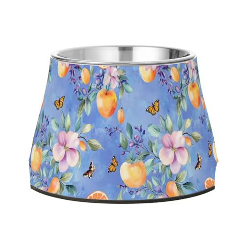 Sweet Fruit Butterflies Blue Dogs Futternapf, rutschfest, Edelstahl, Katzenfutter für Hunde, Katzen, Kaninchen, Vögel, langsames Fressen Sweet Fruit Butterflies Blue Dogs Futternapf, rutschfest, Edelstahl, Katzenfutter für Hunde, Katzen, Kaninchen, Vögel, langsames Fressen von Wudan