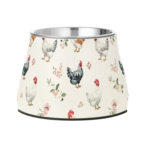 Sweet Pet Hundenapf mit Huhn, rutschfest, Edelstahl, für langsames Füttern, für langsame Fütterung, Müdigkeit von Schnurrhaar, Weiß Sweet Pet Hundenapf mit Huhn, rutschfest, Edelstahl, für langsames Füttern, für langsame Fütterung, Müdigkeit von Schnurrhaar, Weiß von Wudan