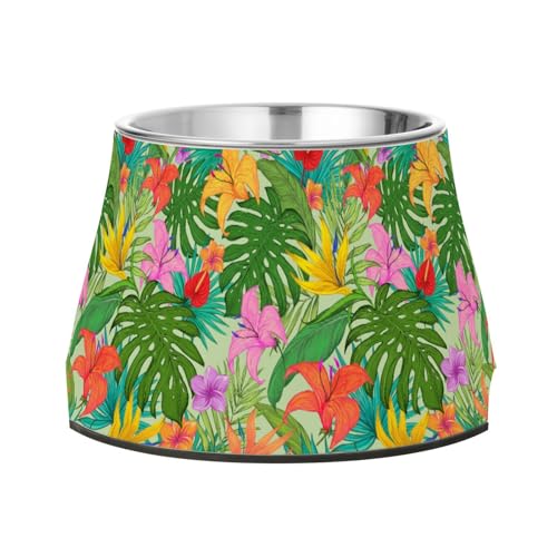 Tropische Pflanzen-Blumenschalen für Hunde, verbesserter Edelstahl, Haustier-Schalen für Hunde, Katzen, Kaninchen, Vögel, Schnurrhaar, Müdigkeit Tropische Pflanzen-Blumenschalen für Hunde, verbesserter Edelstahl, Haustier-Schalen für Hunde, Katzen, Kaninchen, Vögel, Schnurrhaar, Müdigkeit von Wudan