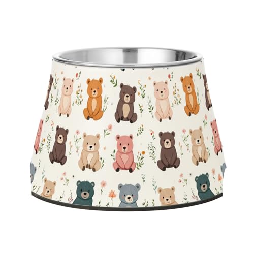 Wassernapf für mittelgroße Hunde, Cartoon-Motiv, weißer erhöhter Wassernapf, Edelstahl, für mittelgroße Hunde Wassernapf für mittelgroße Hunde, Cartoon-Motiv, weißer erhöhter Wassernapf, Edelstahl, für mittelgroße Hunde von Wudan