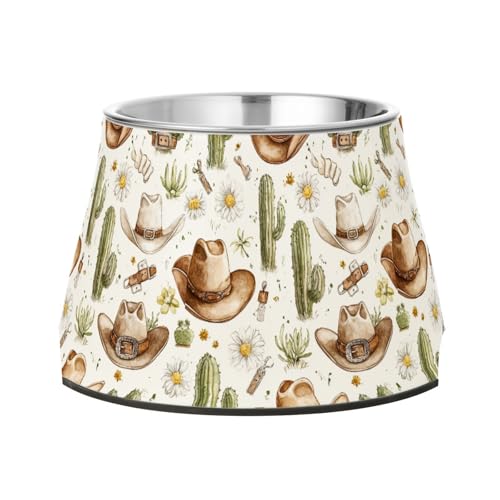 Western Kaktus Futternäpfe für Haustiere, erhöhter Edelstahl, Katzenfutter für kleine Haustiere Western Kaktus Futternäpfe für Haustiere, erhöhter Edelstahl, Katzenfutter für kleine Haustiere von Wudan