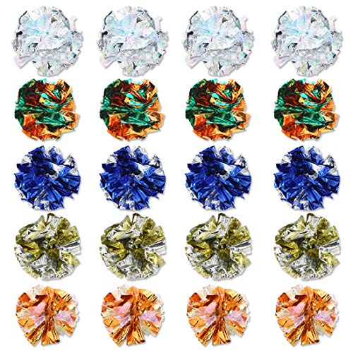 20 Stück 6cm Crinkle Balls Spielzeug für Katzen, bunte Mylar Balls Crinkle Papierball für Pet Kitten Katzen Knister Ball 20 Stück 6cm Crinkle Balls Spielzeug für Katzen, bunte Mylar Balls Crinkle Papierball für Pet Kitten Katzen Knister Ball von Wudong