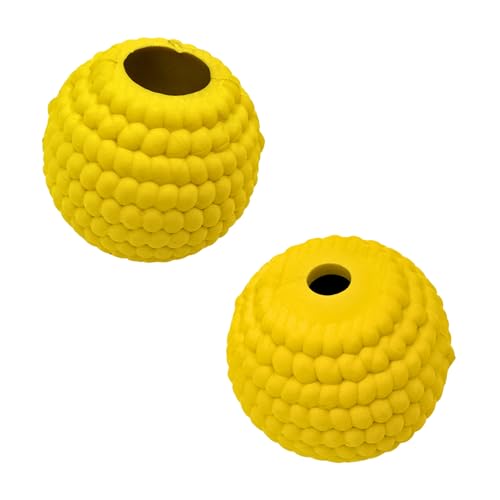 WufWuf Power Chewer Ball: Extrem robustes Kauspielzeug für Hunde, langlebiges Naturkautschuk, Leckerli-Dosierspielzeug von WufWuf