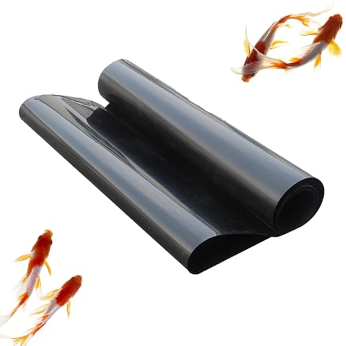 Wujgbnhg Flexible Teichfelle Teichfolie, Gartenteich Teichplane, robuste Membran für Bachläufe, Schwarz HDPE Teichfolien Schwerlast, Schwimmteich Folie für Teiche Koi Teiche Wassergärten Brunnen von Wujgbnhg