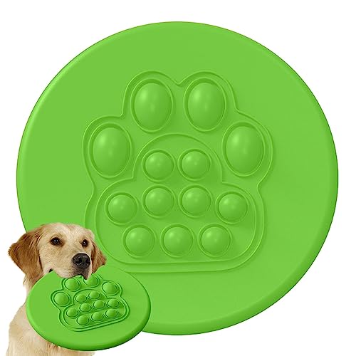 Wukesify Hunde-Fliegerscheibe – weiches Gummi-Flyer-Spielzeug | Robustes Hundespielzeug, sanft zu Zähnen und Zahnfleisch, Jagdspielzeug für Hunde zum Apportieren, Haustiertraining und Nagen von Wukesify