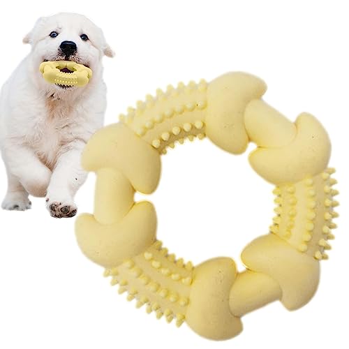 Wukesify Hundespielzeug zum Zahnen – TPR-Haustier-Spielzeug mit Milchgeschmack, , Kauspielzeug, Beißring, ideal für das Training der Zahngesundheit, langlebig, sicher von Wukesify