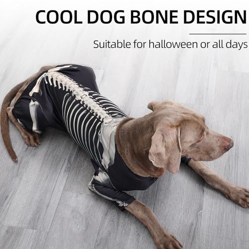 Wusideday Hundekostüme Für Halloween,Haustier Halloween Kostüm Skelett | Herbst Thanksgiving Weihnachten Festtagsoutfits für Feiern von Wusideday