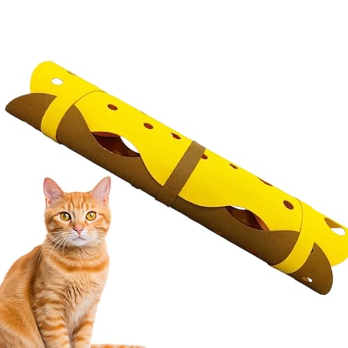 Wusideday Katzen Tunnel Bett,Waschbares Versteck Nest Für Kätzchen - Interaktives Filz Katzentunnel Bett Für Wohnung Wohnzimmer Schlafzimmer | Zuhause Spielen Schlafen von Wusideday