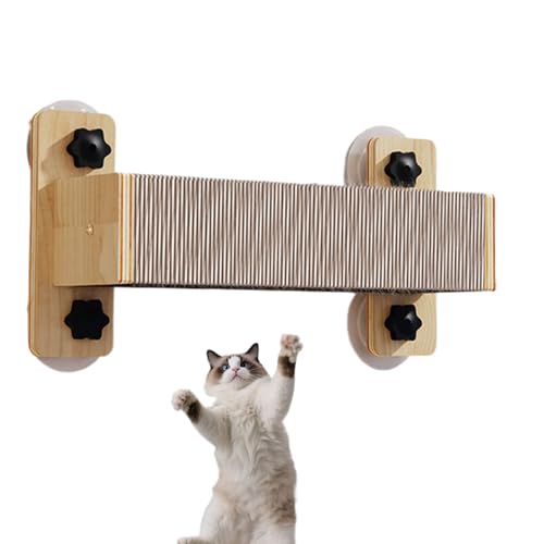Wusideday Regale Für Kletternde Katzen | Indoor Wandmontierter Kletterbaum Für Katzen - Natürliches Kletterspielzeug Für Fensterbereich von Wusideday