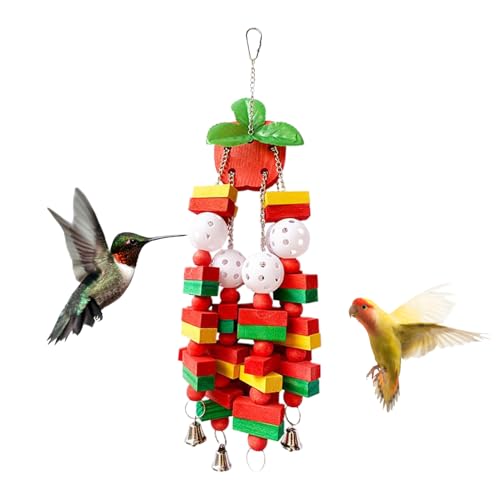 Wusideday Vogelspielzeug | Sittichspielzeug, Vogel-Kauspiele, interaktive Spiele zum Schnabelschleifen, , Klettern, , Graufinken, Lovebirds , für drinnen und draußen von Wusideday