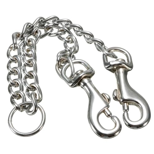 Hundeleine aus Edelstahl, Doppelkopf-Hundeleine, Haustier-Clip, Doppelleine, Traktionsgürtel, Hundespaziergangs- und Trainingsleine Hundeleine aus Edelstahl, Doppelkopf-Hundeleine, Haustier-Clip, Doppelleine, Traktionsgürtel, Hundespaziergangs- und Trainingsleine von Wuyangcun