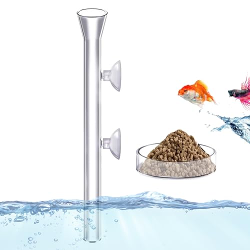 Wuyooprt Fischfutter Spender | Aquarium Futterautomat Mit Automatischer Fütterung,Haftnapf Acryl Futterspender Mit Ausrichtung Für Urlaubsteich Schildkröten Fütterung von Wuyooprt