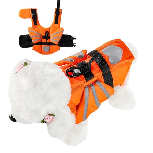 Wuyooprt Hunde-Badeanzug, Rettungsanzug, schwimmend, reflektierend, verstellbar, für Rettung, Welpen, Bootfahren, Schwimmbad, Strand, Outdoor von Wuyooprt