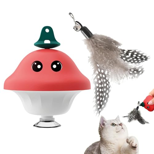 Wuyooprt Interaktives Haustierspielzeug für den Innenbereich, mit Saugnapf, einziehbares Spielzeug für Katzen und Kätzchen, Federspielzeug für gelangweilte Katzen im Innenbereich Wuyooprt Interaktives Haustierspielzeug für den Innenbereich, mit Saugnapf, einziehbares Spielzeug für Katzen und Kätzchen, Federspielzeug für gelangweilte Katzen im Innenbereich von Wuyooprt