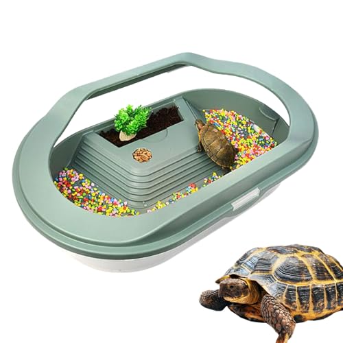 Wuyooprt Wasserschildkröten-Tank, Reptilien-Aquarium, Bodenentwässerung, Sonnenstufe, transparenter Deckel, Zuchtbox für Einsiedler, Gecko, Einsiedlerkrebse, kleine Reptilien Wuyooprt Wasserschildkröten-Tank, Reptilien-Aquarium, Bodenentwässerung, Sonnenstufe, transparenter Deckel, Zuchtbox für Einsiedler, Gecko, Einsiedlerkrebse, kleine Reptilien von Wuyooprt