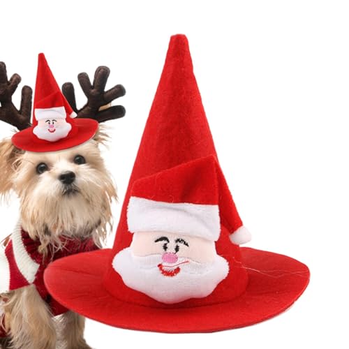 Wuyooprt Weihnachts-Hundemütze, Weihnachtsmütze für Hund, Partyhut Haustier Weihnachtsmannmützen, Foto-Requisiten, Cosplay-Kostüm-Zubehör, spitzer Hut, Katzenhüte für kleine, mittelgroße und große Wuyooprt Weihnachts-Hundemütze, Weihnachtsmütze für Hund, Partyhut Haustier Weihnachtsmannmützen, Foto-Requisiten, Cosplay-Kostüm-Zubehör, spitzer Hut, Katzenhüte für kleine, mittelgroße und große von Wuyooprt