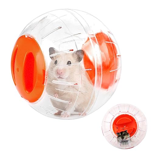 Hamster Run Ball, Hamsterball, Hamsterrad Übungsball, Hamster Laufball, Hamsterball Spielzeug, Spielzeug Hamster Running Ball, für Hamster-Kleintiere & Mäuse, Kunststoff（12cm, Orange） von Wuzdy