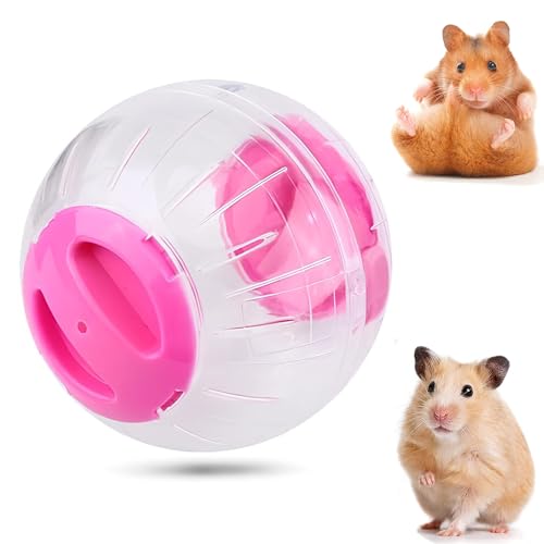 Hamster Run Ball, Hamsterball, Hamsterrad Übungsball, Hamster Laufball, Hamsterball Spielzeug, Spielzeug Hamster Running Ball, für Hamster-Kleintiere & Mäuse, Kunststoff（12cm, Rosa） von Wuzdy