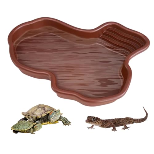 Schildkröten Wasserschale, Reptilien Wasserschale, Reptilien Badebecken, Reptilienwanne Mit Rampe, Wird Zum Trinken Und Baden Von Schildkröten, Geckos Und Anderen Reptilien Verwendet von Wuzdy