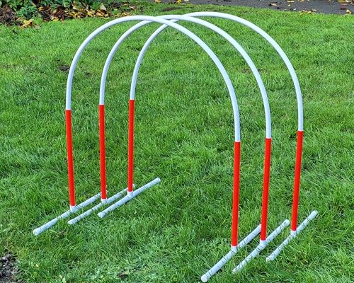 Wuzzmann 3 X NADAC Hoopers Bogen mit Ständer (rot), VDH Konform, Fun-Hoopers von Wuzzmann
